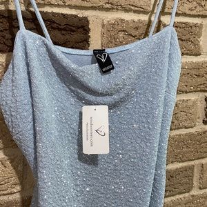 Shimmery blue size large party dress